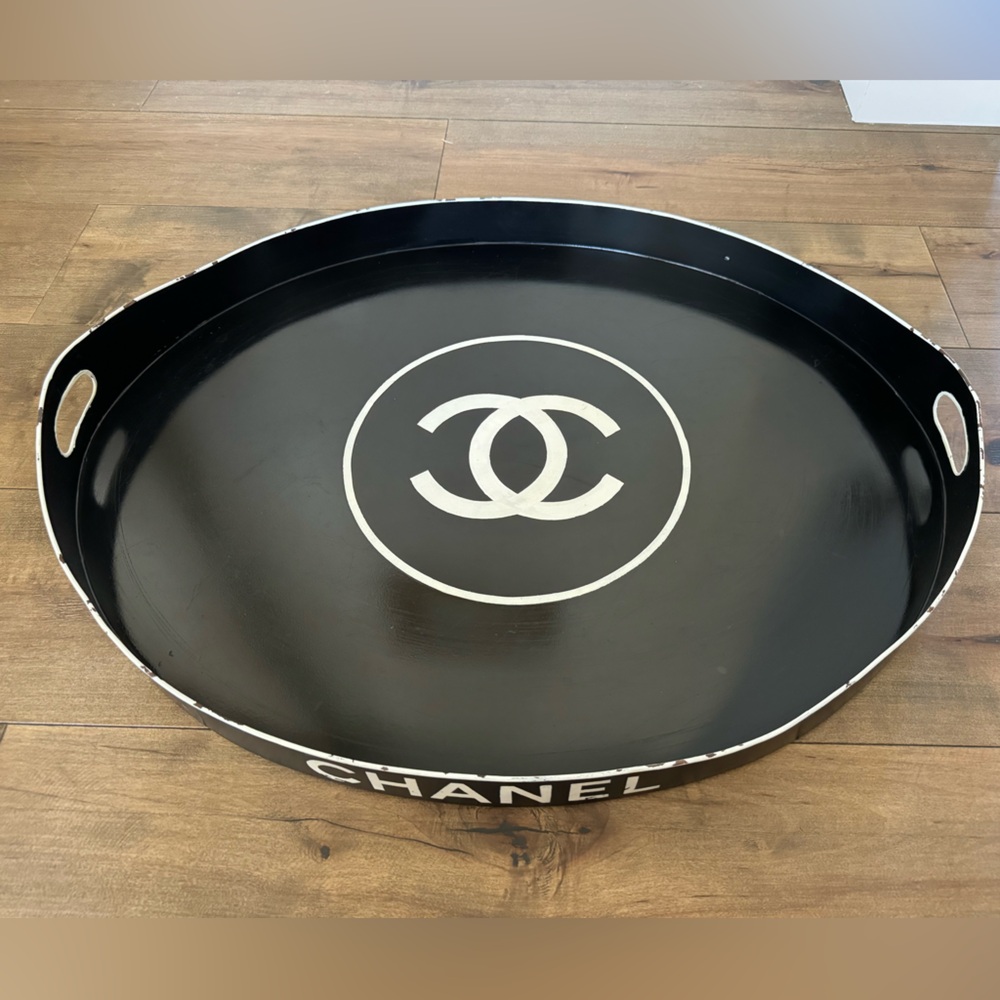 CHANEL Tole Tray ~ AMAZING PIECE!! Originally made for the stores as a table. - Picture 4 of 8